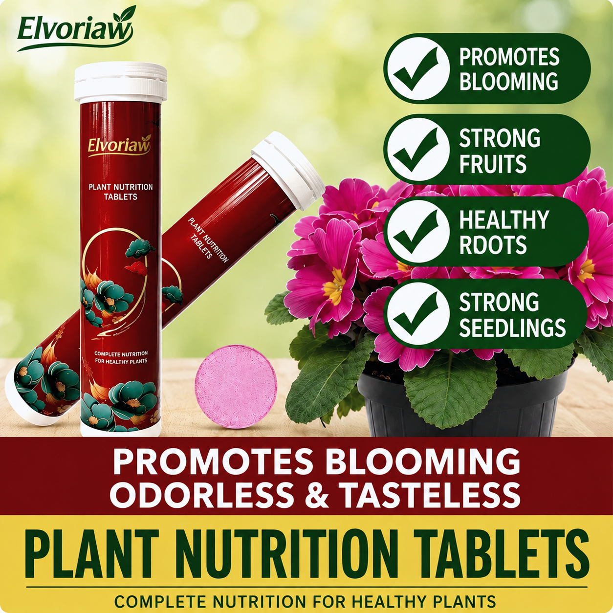 🥇 Elvoriaw  Plant Nutrition Tablets