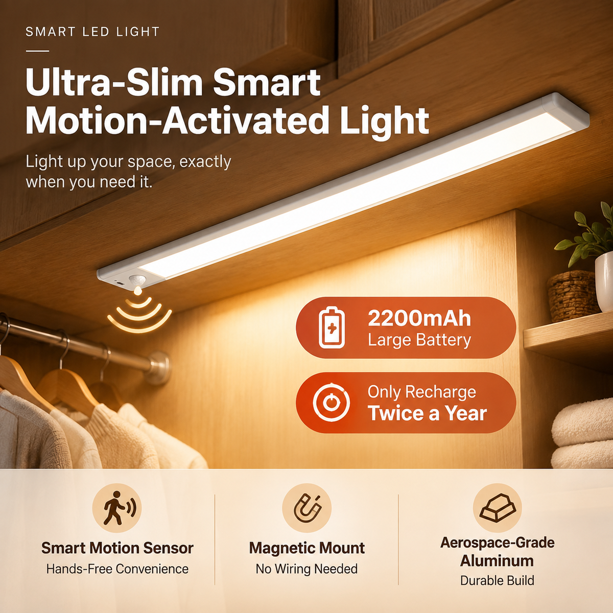 Ultra-Slim Smart Motion-Activated Light